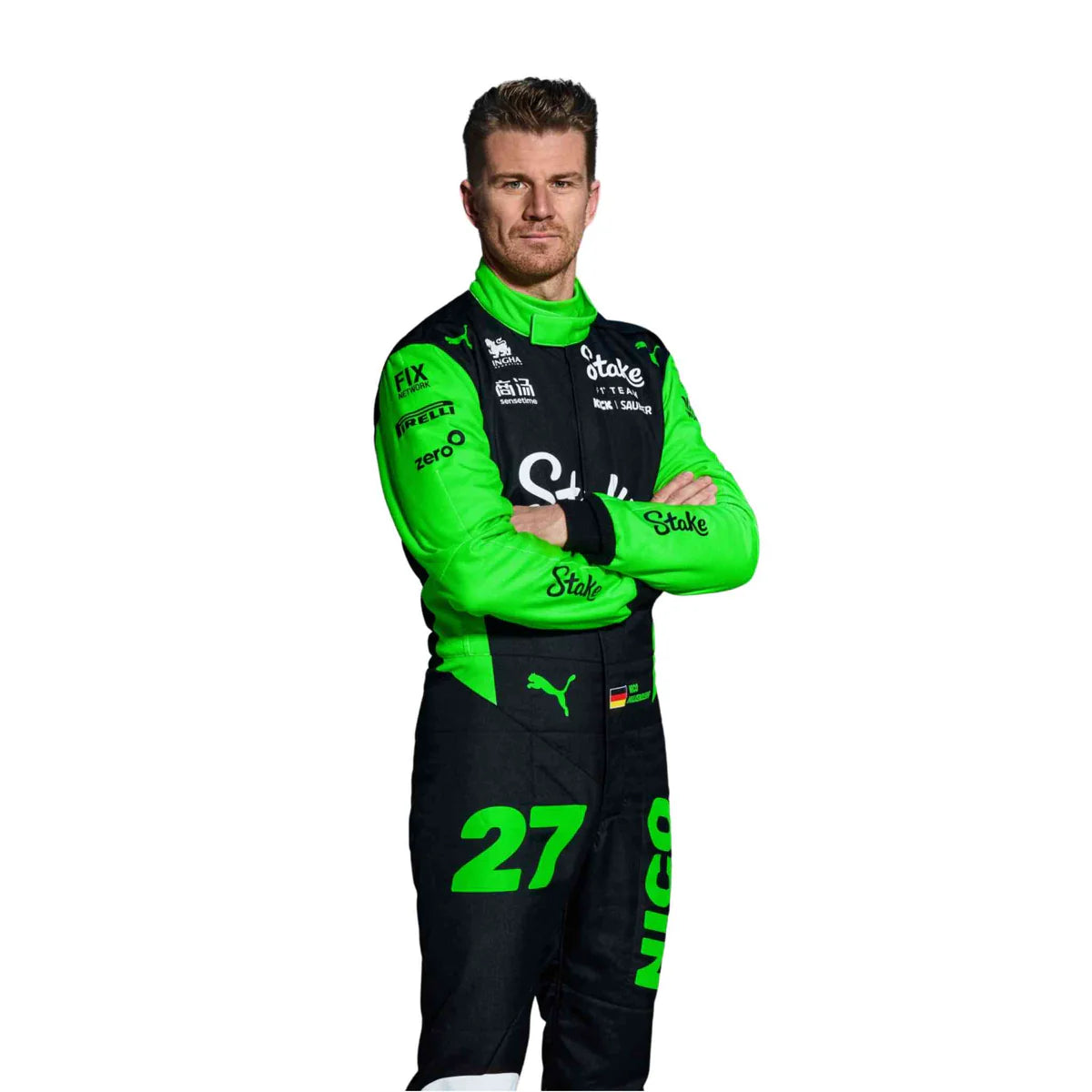2025 Nico Hulkenberg Kick Sauber Stake F1 Team Racing Suit