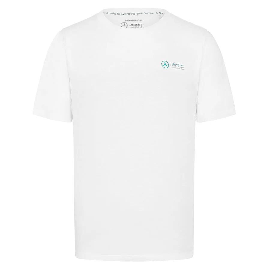 Mercedes AMG Petronas F1 Small Logo T-Shirt – White