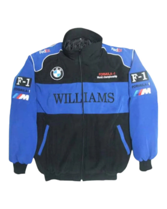 F1 Embroidry Vintage jacket Williams - Blue black