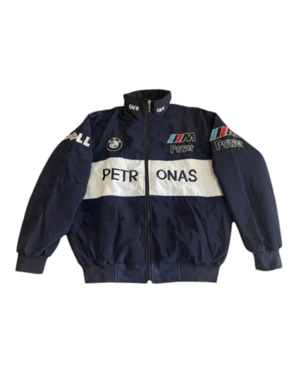 F1 Embroidry Vintage Petronas Jacket - Navy blue white