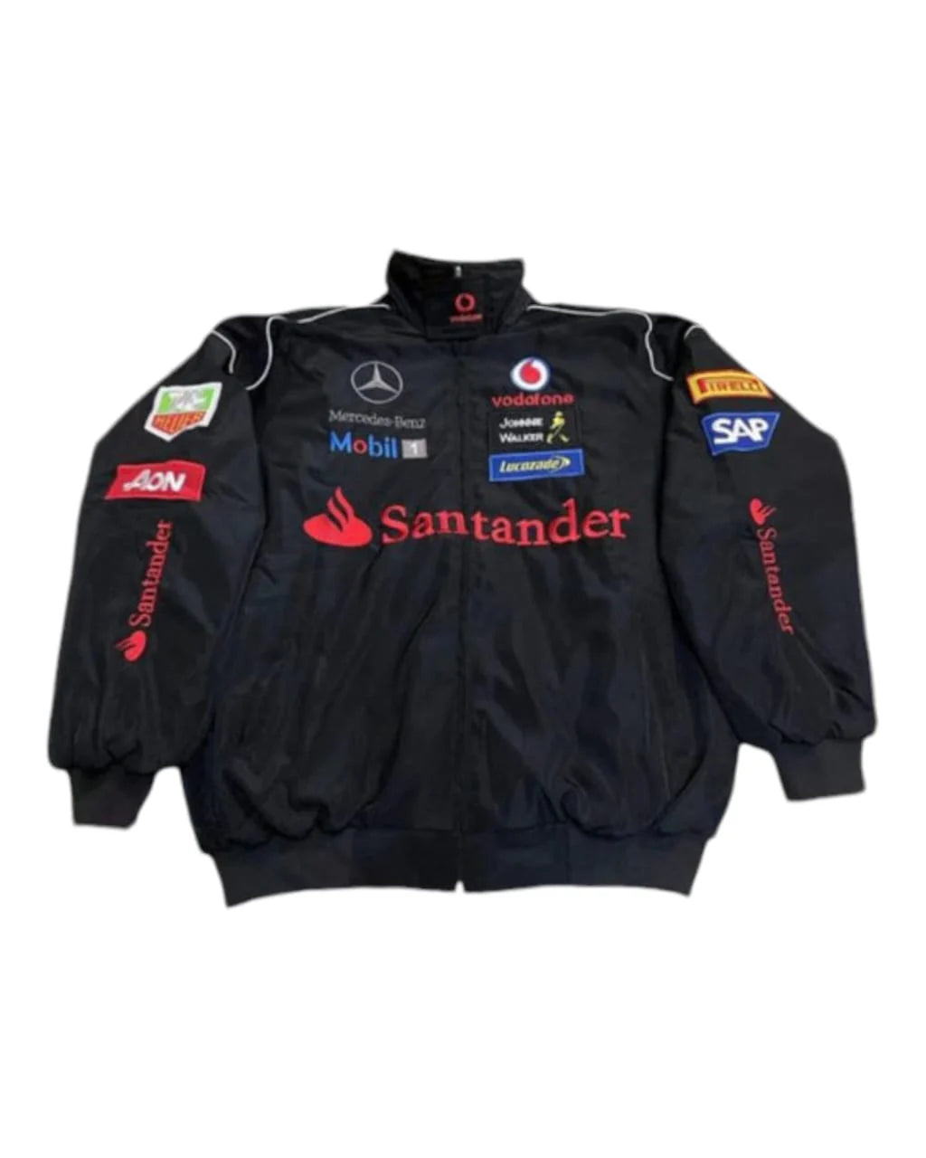F1 Vintage Embroidry Santander Jacket – Black