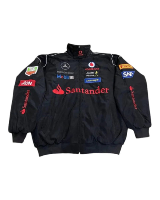 F1 Vintage Embroidry Santander Jacket – Black