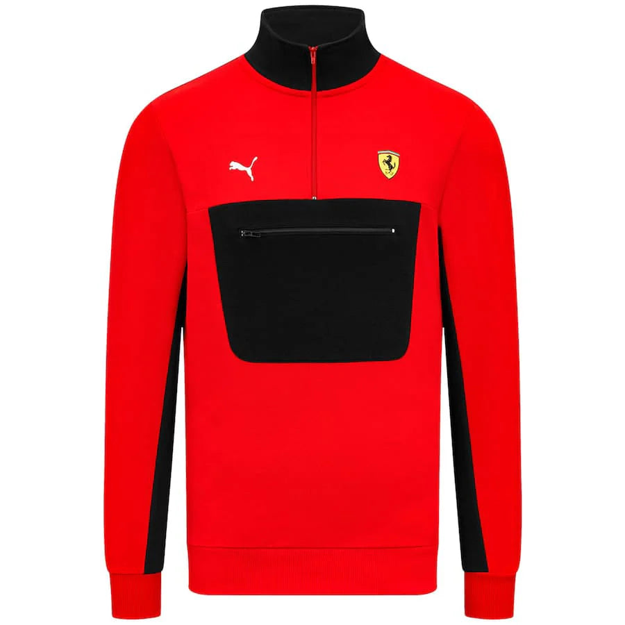 Red&Black Quarter Zip Top
