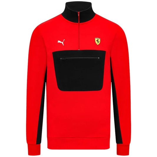 Red&Black Quarter Zip Top
