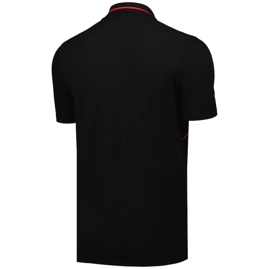 Black&Red strip Race Polo- Black