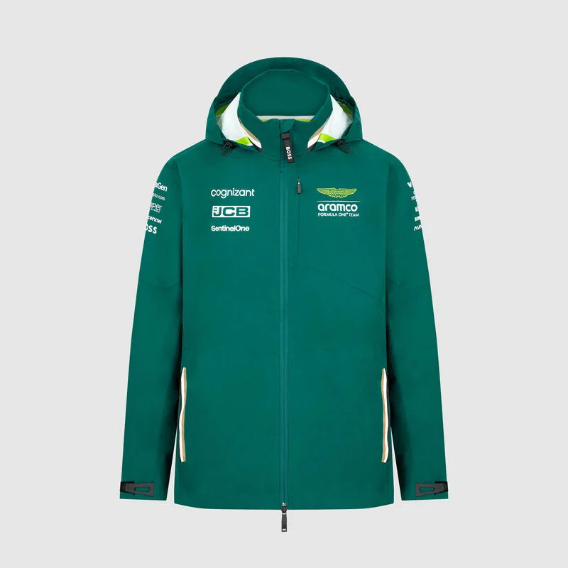 2024 Team Rain Jacket green - Aston Martin F1 Team