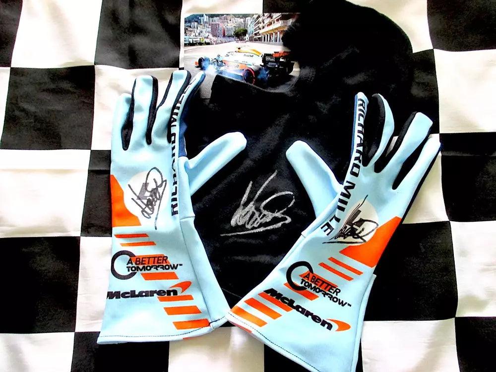 LANDO NORRIS MCLAREN SPECIAL EDITION GULF F1 GLOVES