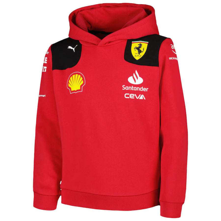 Youth Puma Red Scuderia Ferrari 2023 Team Pullover Hoodie