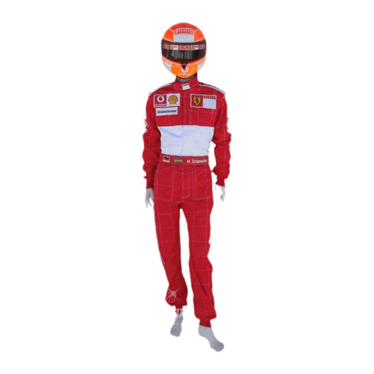 2006 Michael Schumacher _Bar Code_ Ferrari F1 Embroidered Racing Suit