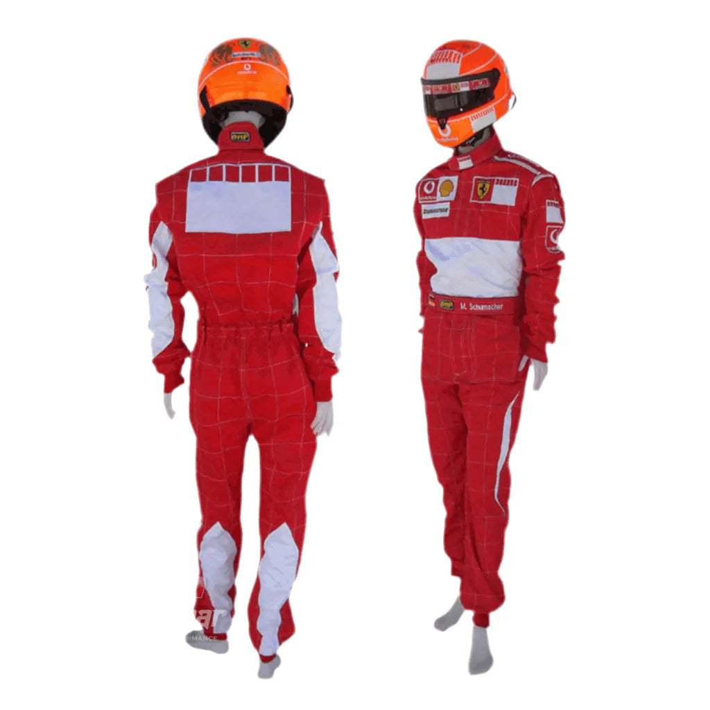2006 Michael Schumacher _Bar Code_ Ferrari F1 Embroidered Racing Suit