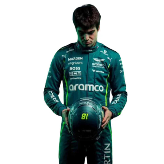 2025 Lance Stroll Aston Martin Aramco Formula One Team Racing Suit