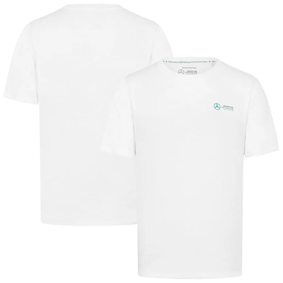 Mercedes AMG Petronas F1 Small Logo T-Shirt – White