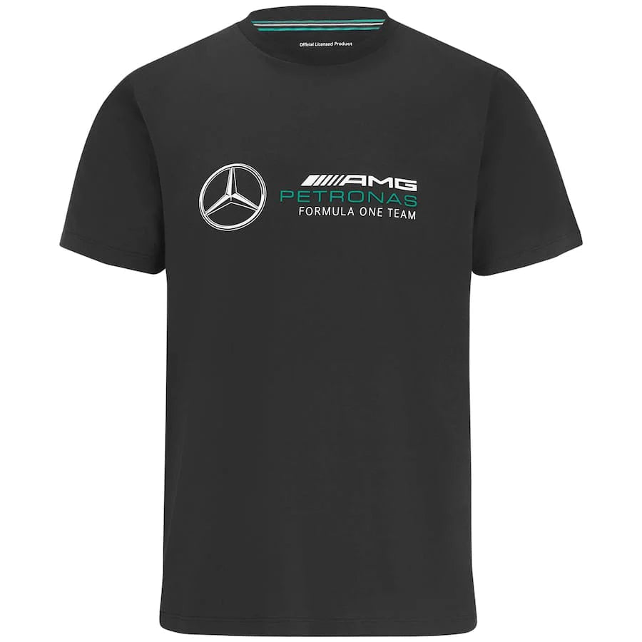 Mercedes AMG Petronas F1 Large Logo T-Shirt - Black