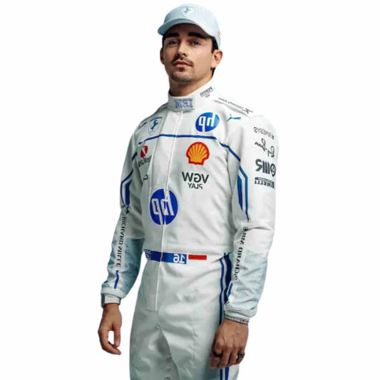 Charles Leclerc 2025 Monaco GP F1 Suit  Ferrari Replica