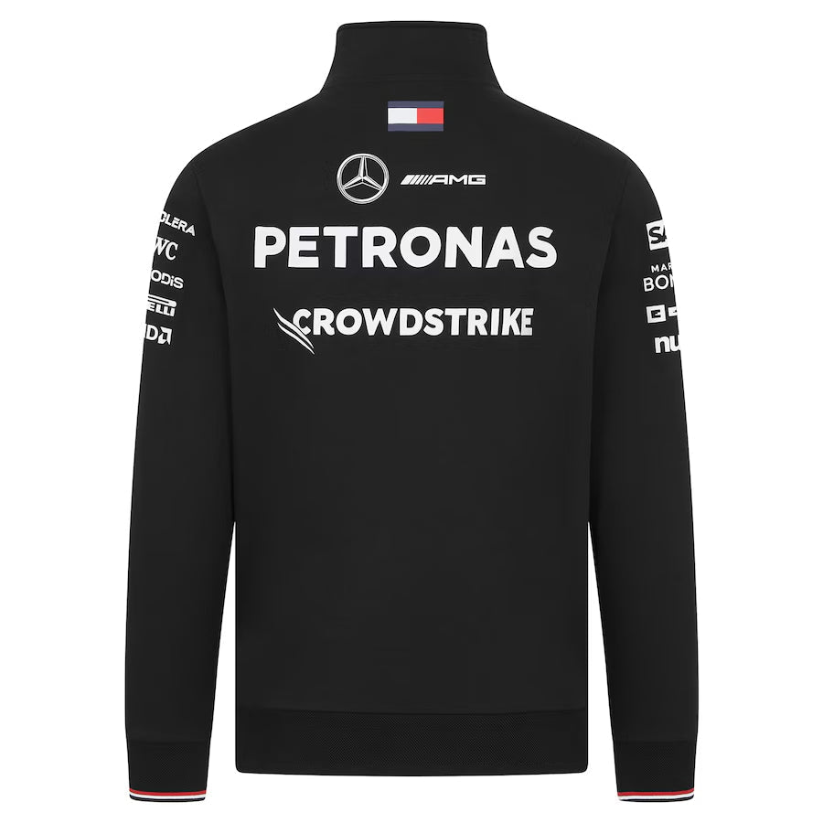 Men's Black Mercedes-AMG Petronas F1 Team Replica Team Quarter-Zip Sweatshirt