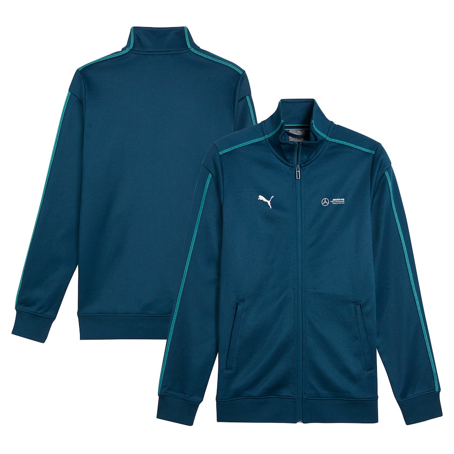 Men's Puma Teal Mercedes-AMG Petronas F1 Team 2024 MT7 Track Full-Zip Jacket